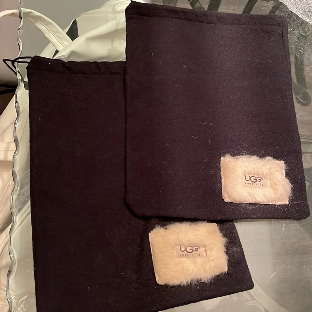 Ugg Margot Heel Wedge Slides Size 7 Bonus! Shoe bags.